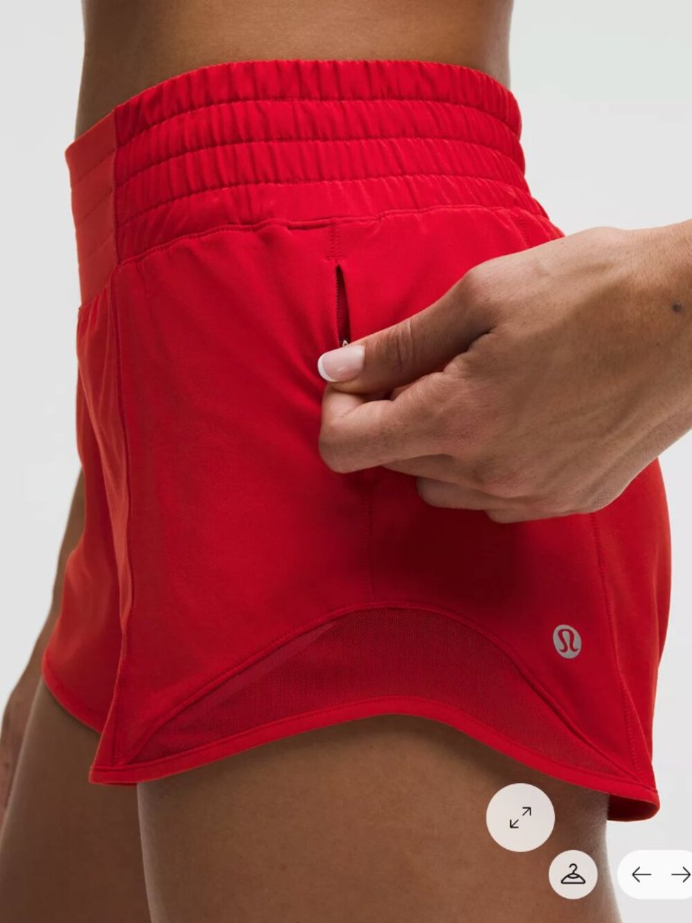 Lululemon Hotty Hot High-Rise Line, short, 2.5 in., size 4